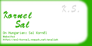 kornel sal business card