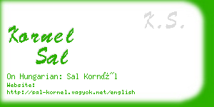 kornel sal business card